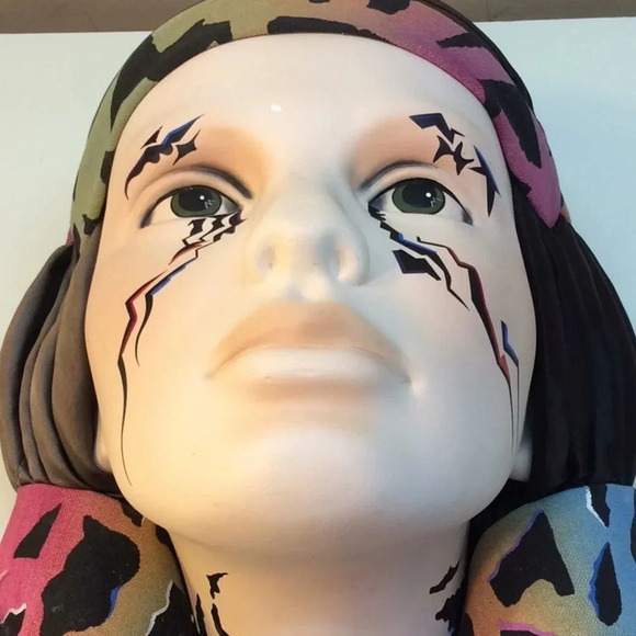 Dyan Nelson’s Indian Ceramic Wall Mask S/N: 3/91 - Picture 2 of 12